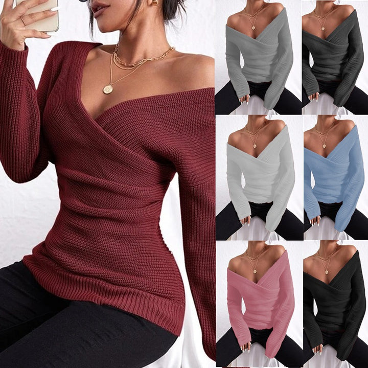 Ladies Chic and Stylish Checked Knit Top
