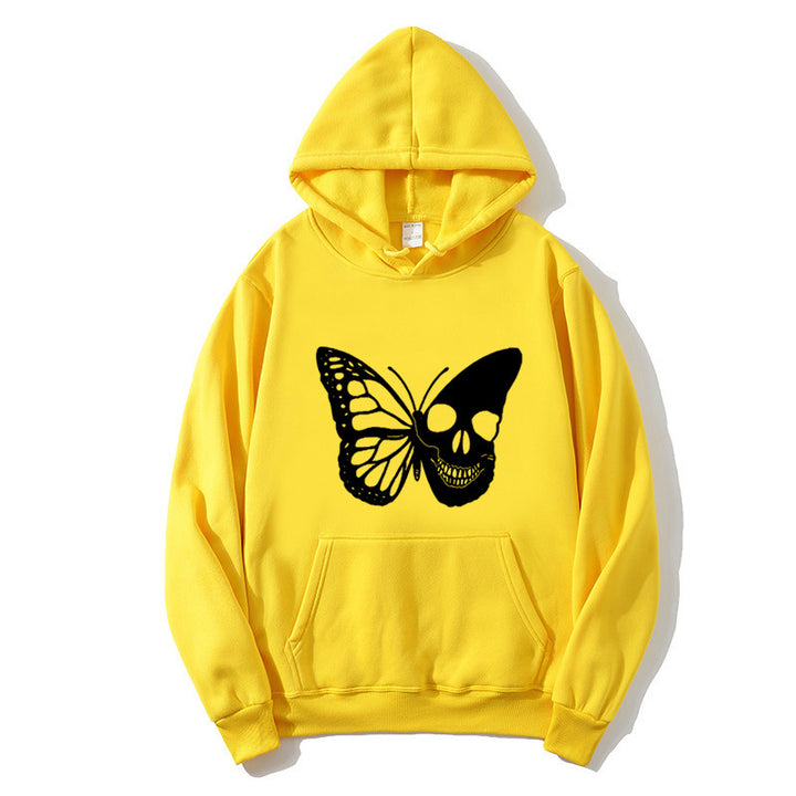 Women's hooded sweatshirt with creative butterfly skeleton design Chic & Stil