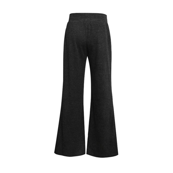 Women's Wide Flared Knit Pants with High Waist and Flared Leg Amarae