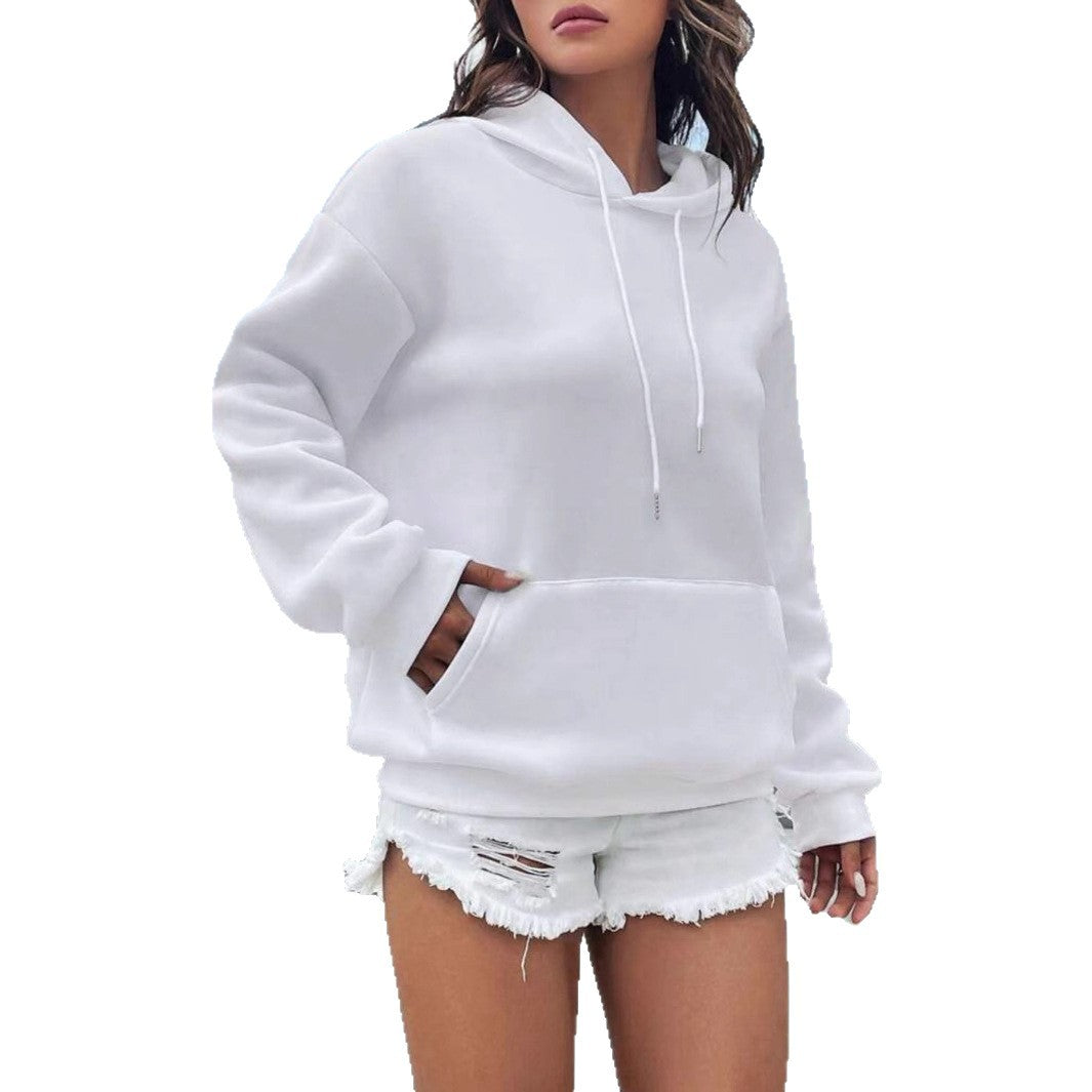 Women's hoodie with casual cut and practical kangaroo pocket Chic & Stil