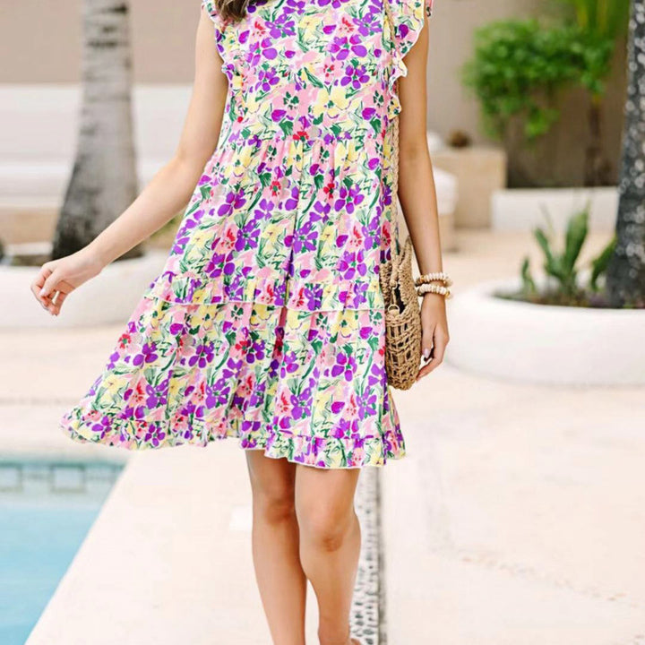 Lune London Floral Ruffle Summer Dress for Women