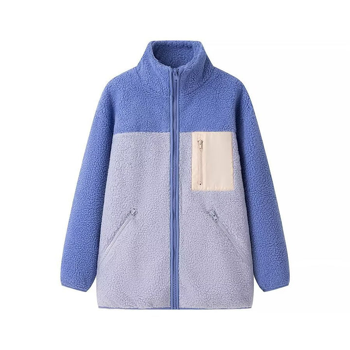Veste en polaire confortable pour femmes avec col haut et poches pratiques Chic & Stil