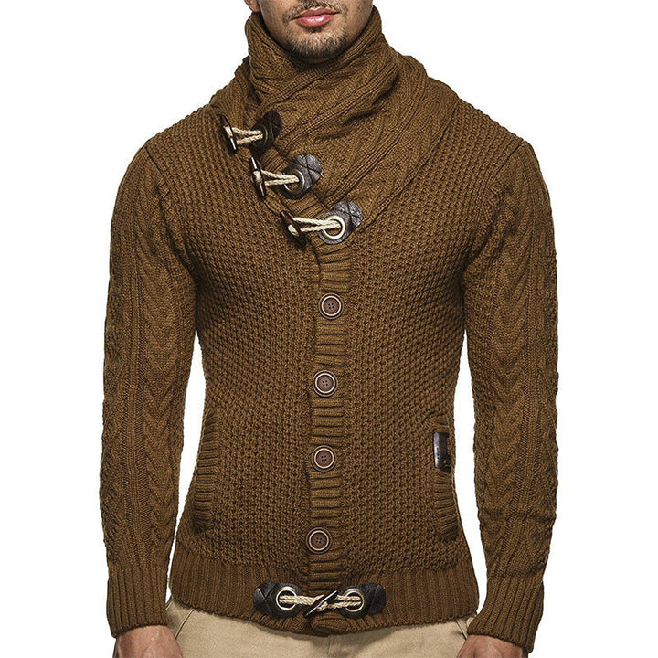 Men's Cardigan with Asymmetric Collar Lune London