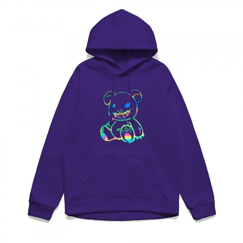 Ladies hoodie sweatshirt with cool bear motif and comfortable fit Chic & Stil