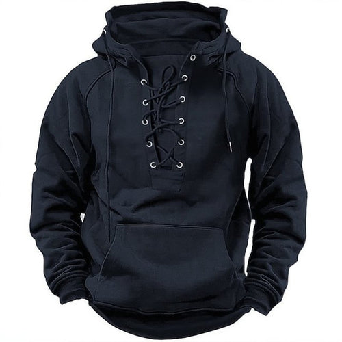 Men's hoodie with a modern lacing design and a soft inner lining Amarae