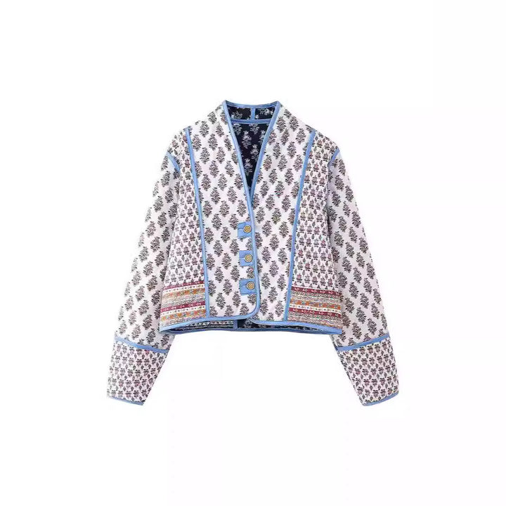 Ladies fashion jacket rich in details with floral design Amarae