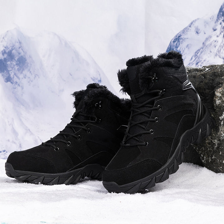 Women's Insulated Ankle-High Winter Outdoor Boot with Faux Fur Lining and Traction Trail Profile Sole Amarae