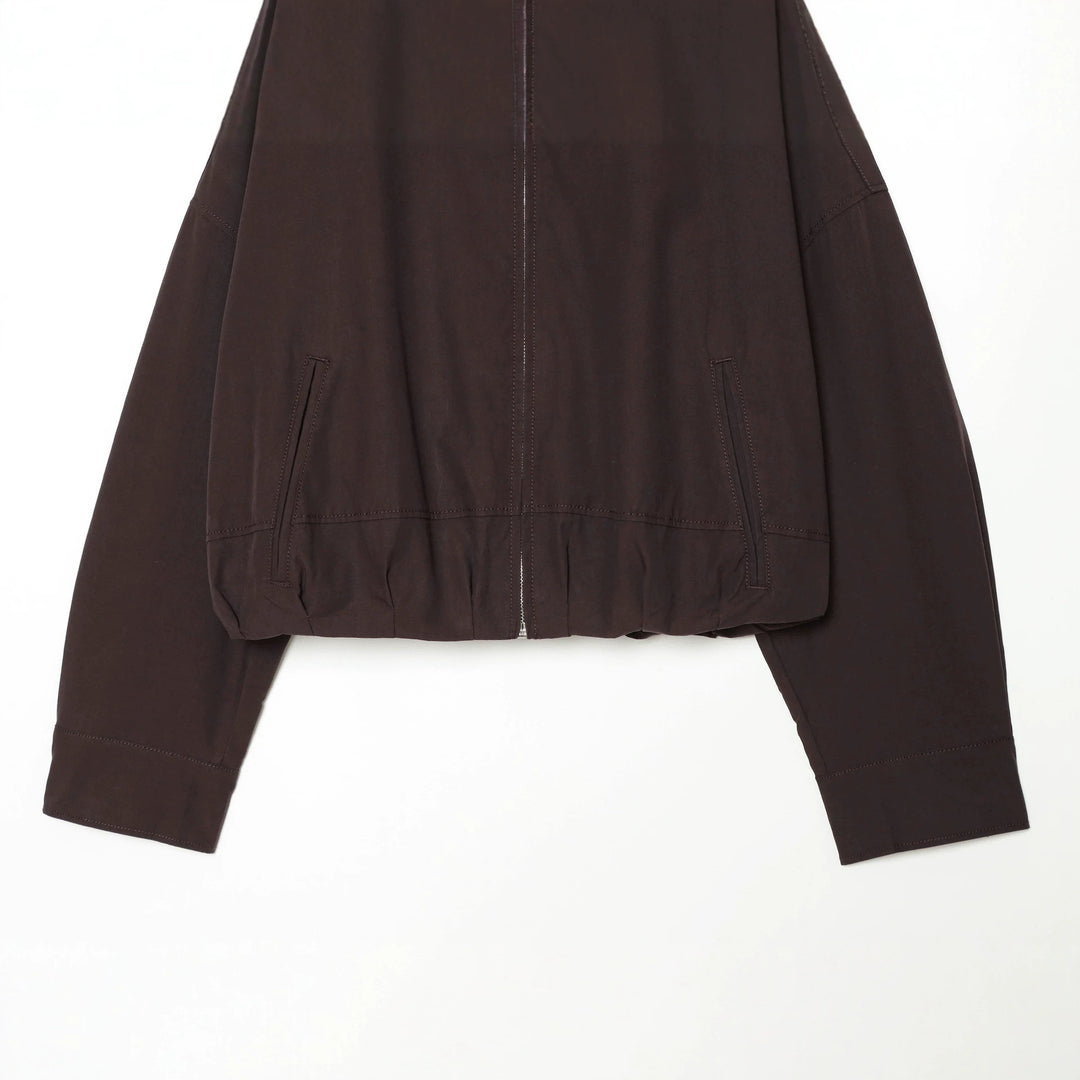 Women's short cut oversized bomber jacket made of cotton mix with zipper Amarae