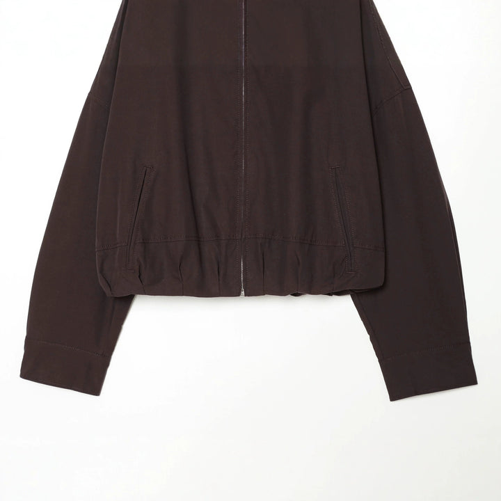 Women's short cut oversized bomber jacket made of cotton mix with zipper Amarae