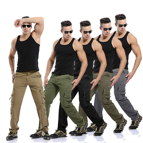 Men's cargo pants with multiple practical pockets and adjustable belt Amarae