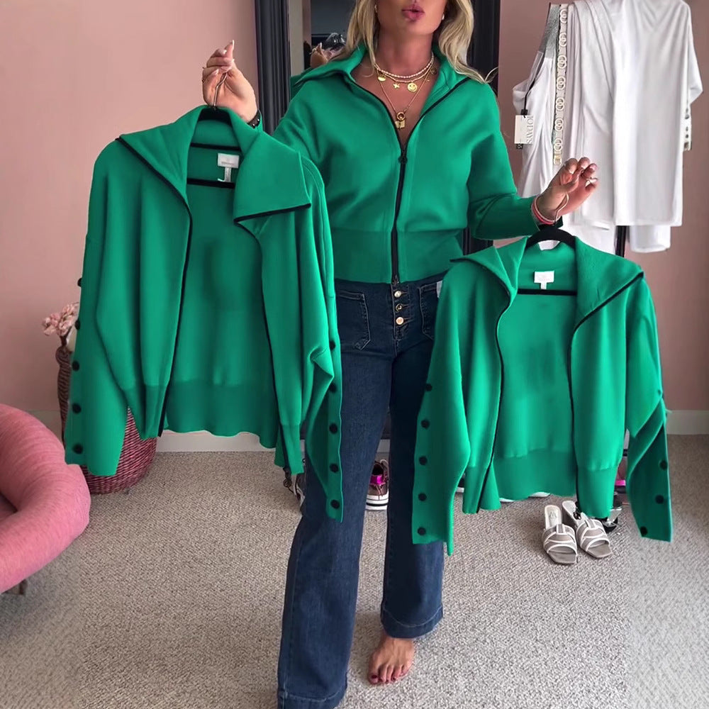 Cardigan décontracté pour femmes avec des détails de boutons élégants Chic & Stil