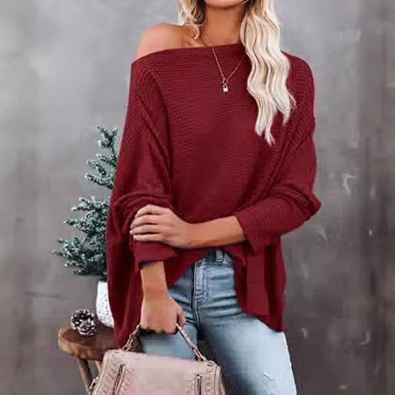 Cozy waffle sweater for women with a loose fit Lune London