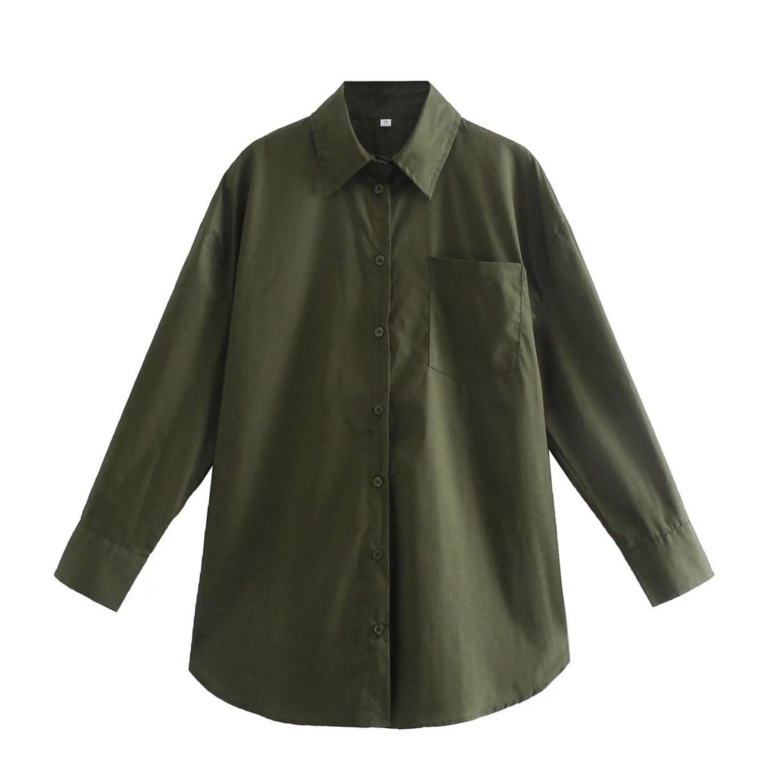 Long sleeve blouse for women with an elegant cut and high quality cotton fabric Lune London