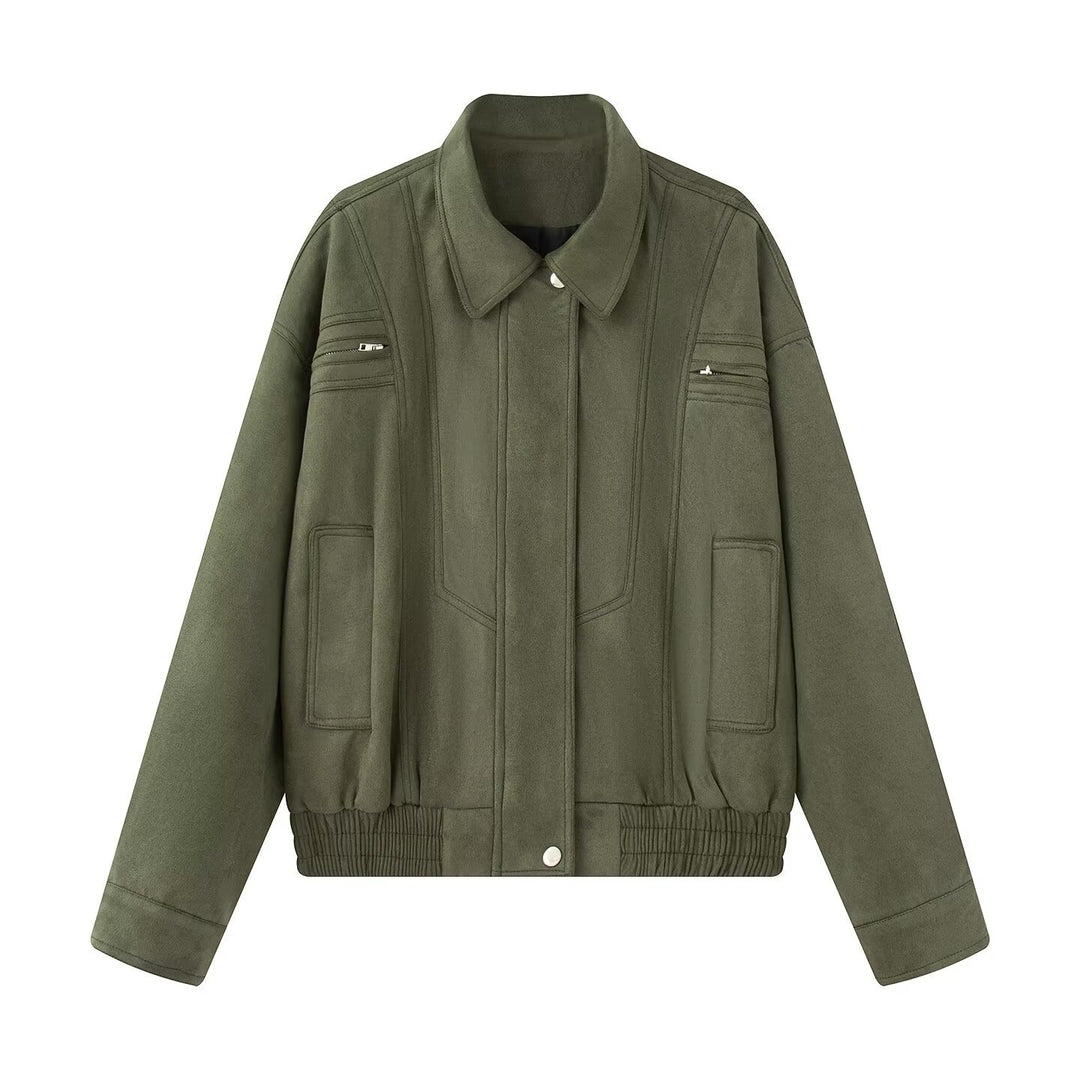 Ladies stylish transitional jacket with original collar Lune London