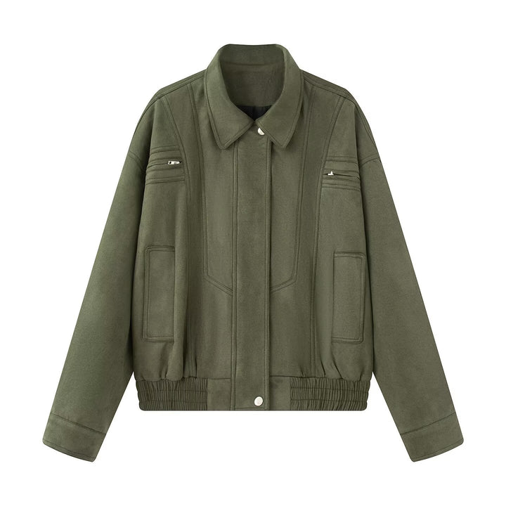 Ladies stylish transitional jacket with original collar Lune London