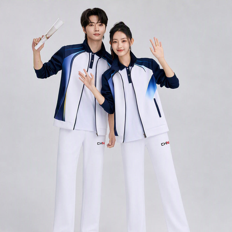 Unisex badminton training set with functional polo and sporty jogging pants Amarae