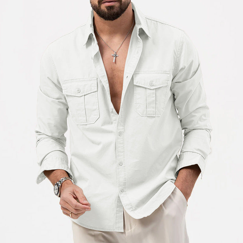 Shirt for men with practical chest pockets and modern fit Amarae