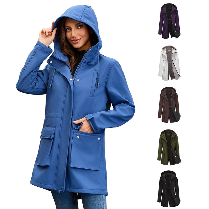 Ladies Functional Outdoor Jacket with Adjustable Waist Drawstring and Inner Lining Lune London