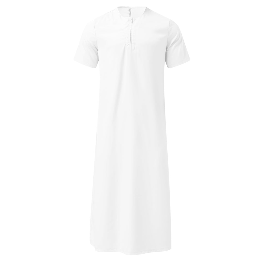 Sporty maxi dress for women with short sleeves and practical zipper Lune London