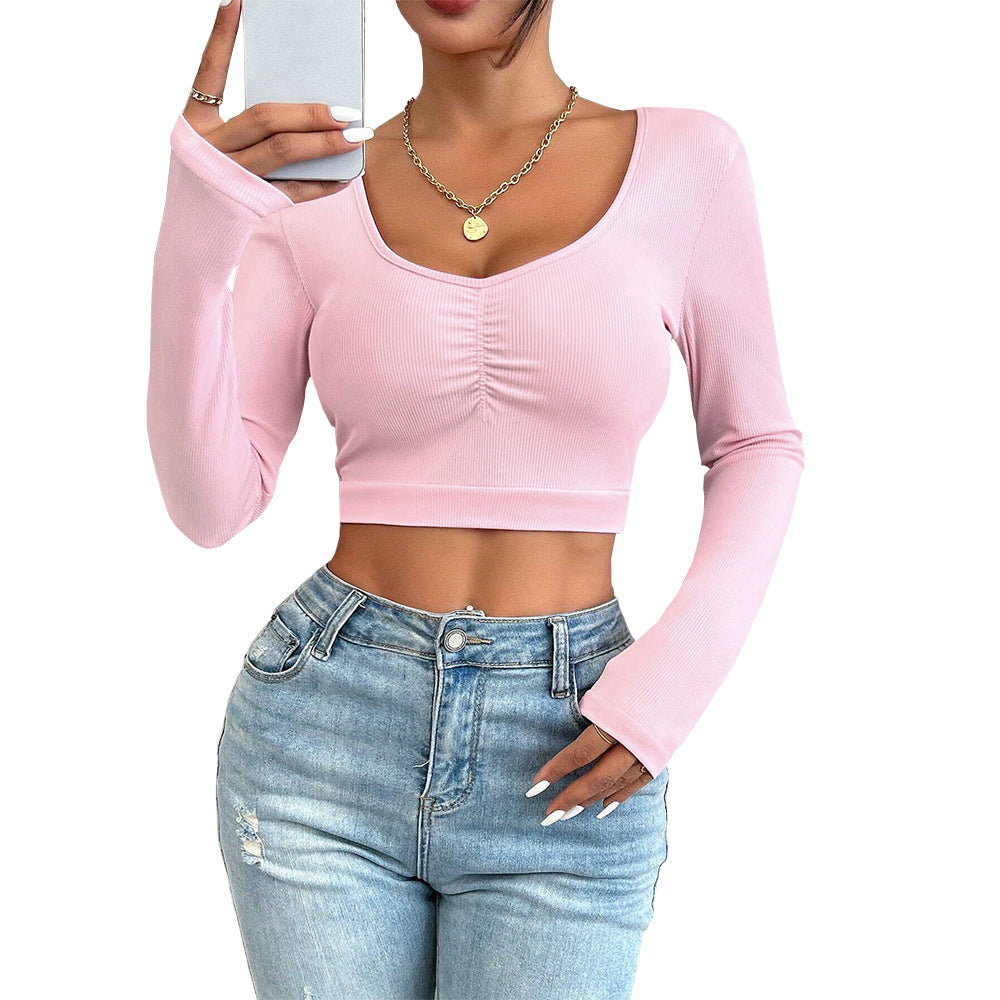T-shirt à manches longues pour femmes avec fronces Chic & Stil