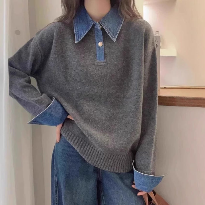 Pull confortable pour femmes avec col sportif Chic & Stil