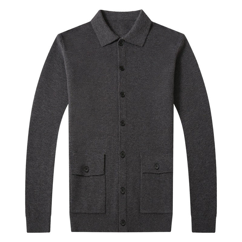 Structured knit jacket for men with button closure and practical pockets Lune London
