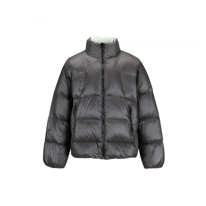 Unisex Padded Oversized Quilted Jacket with Light Thermal Padding and Stand-up Collar Amarae