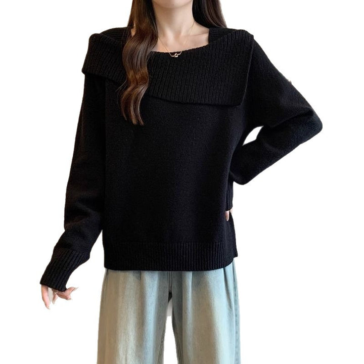 Pull féminin à la mode avec encolure asymétrique Chic & Stil