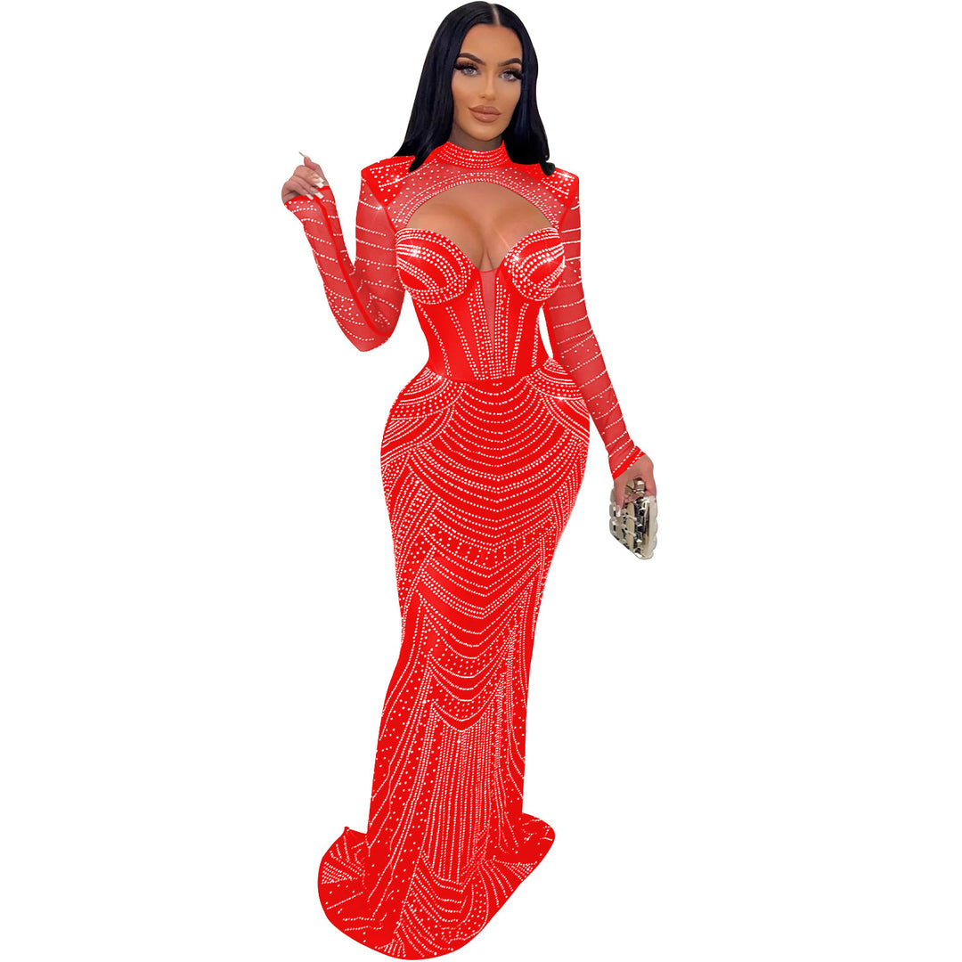 Elegant evening dress for women with embellishments Lune London
