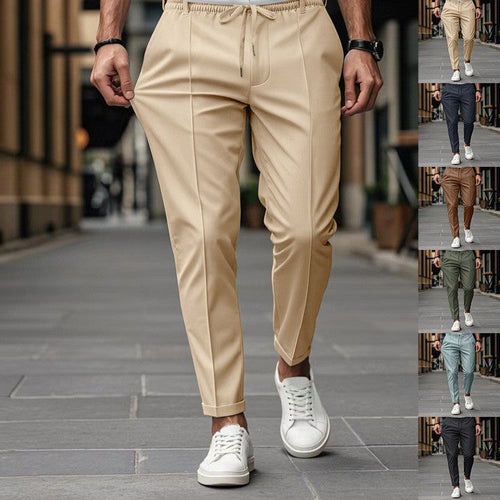 Men's Fashion Slim-Fit Jogging Pants with Elastic Waistband and Practical Side Pockets Amarae