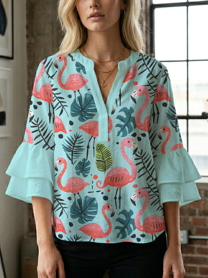 Women's artistic top with ruffled sleeves Lune London