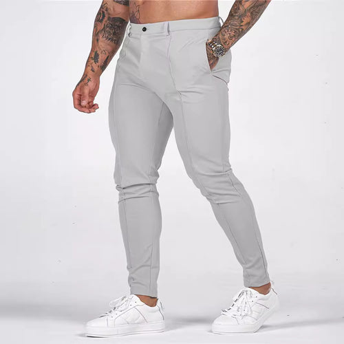 Slim-fit jogger pants for men, fashionable with an elastic waistband and side pockets Amarae
