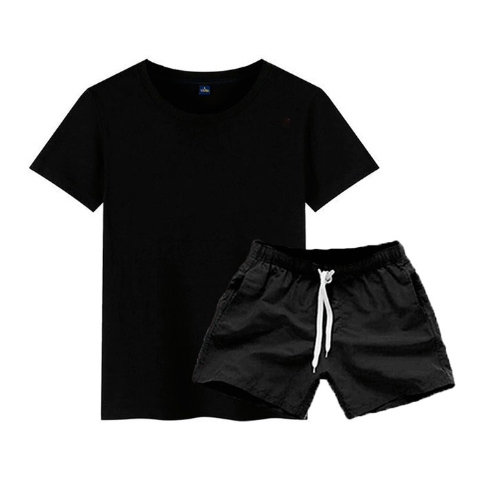 Women's T-shirt set and chic leisure shorts