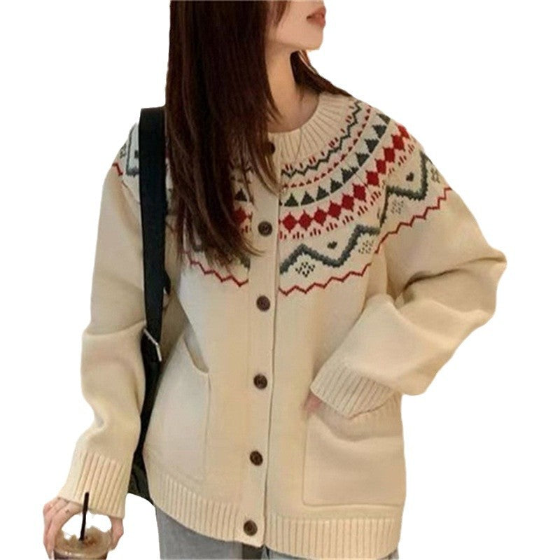 Cardigan pour femme avec motif graphique et poches fonctionnelles Chic & Stil