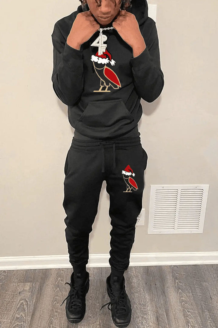 Women's hoodie and jogger pants set with festive design Lune London