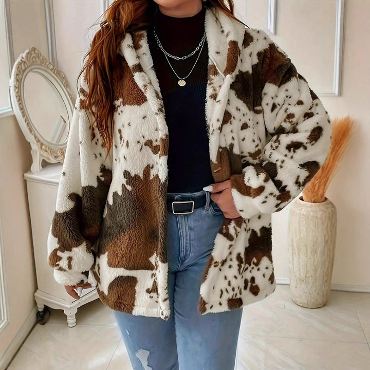 Ladies Oversized Chic Faux Fur Coat