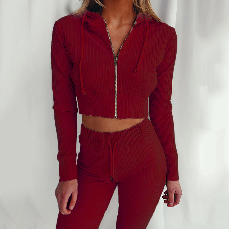 Dames Ensemble de Crop Top Sportif et Leggings Chic & Stil