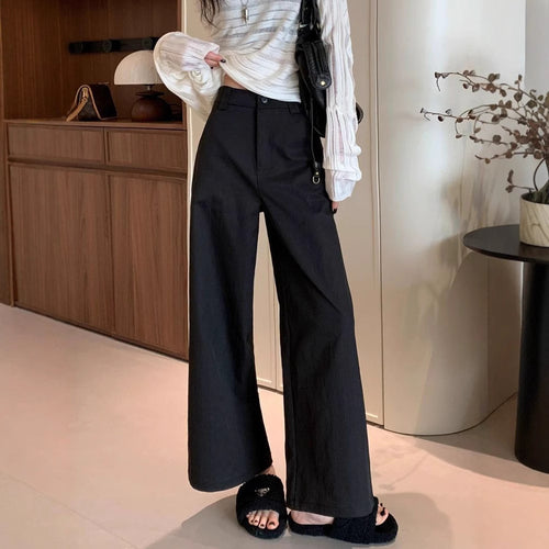 Femme Pantalons Taille Haute Large-Cut Chic & Stil