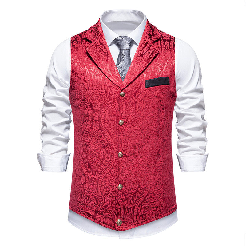 Elegant men's vest with intricate pattern and high-quality fabric Amarae