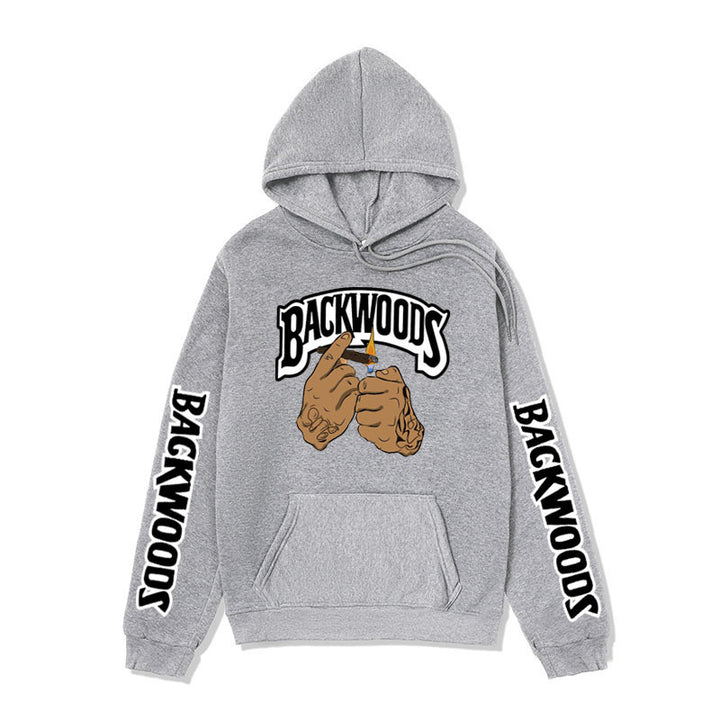 Women’s hooded sweater with creative graphic design and side kangaroo pockets Lune London