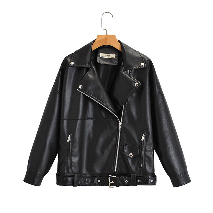 Casual biker jacket for women in sturdy denim with contrasting seams and practical pockets Lune London