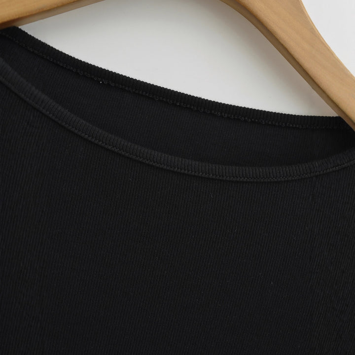 Women long sleeve top with elegant round neck Amarae