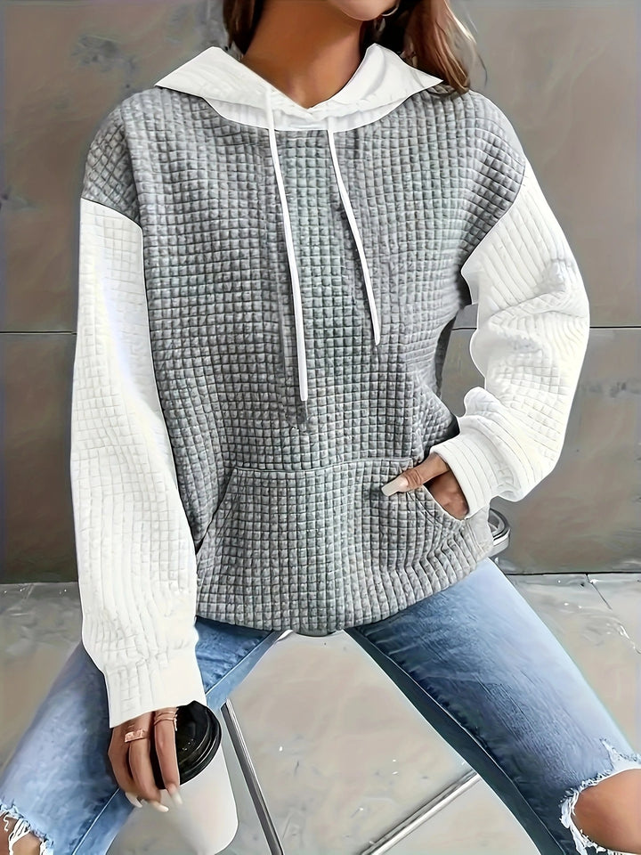 Women's sweatshirt with textured fabric and relaxed fit Lune London