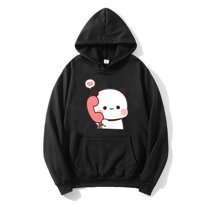 Ladies' hoodie with playful panda design Chic & Stil