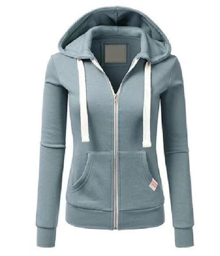 Sporty women's hoodie with full zip and practical pockets Amarae