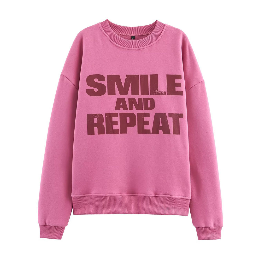 Casual women's sweatshirt with statement print Lune London