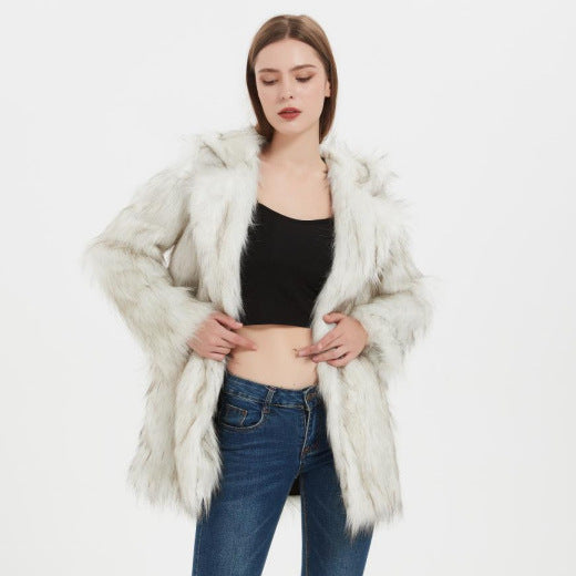 Ladies Cool and Casual Faux Fur Jacket Lune London
