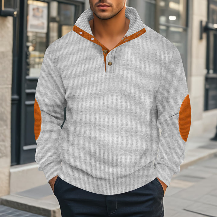 Men's casual hoodie in textured fabric with modern accents Lune London