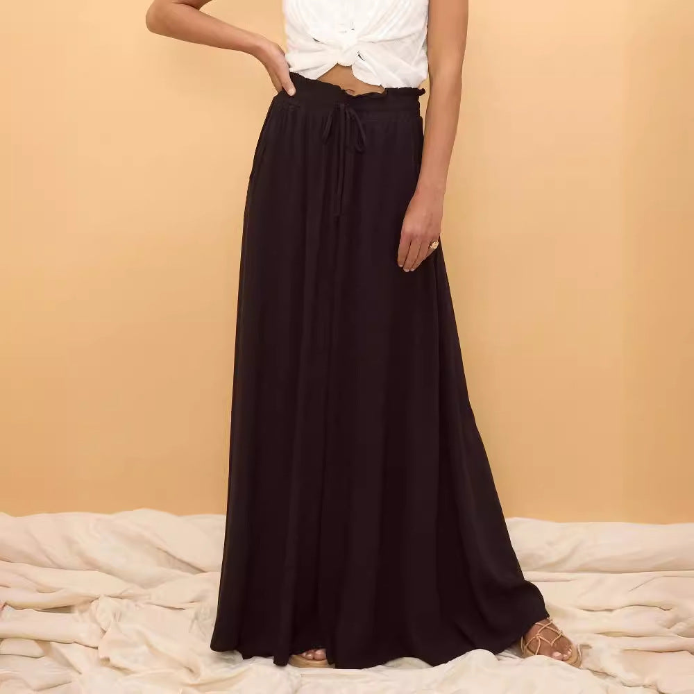 Long maxi dress for women with colorful geometric print and high side slits Chic & Stil