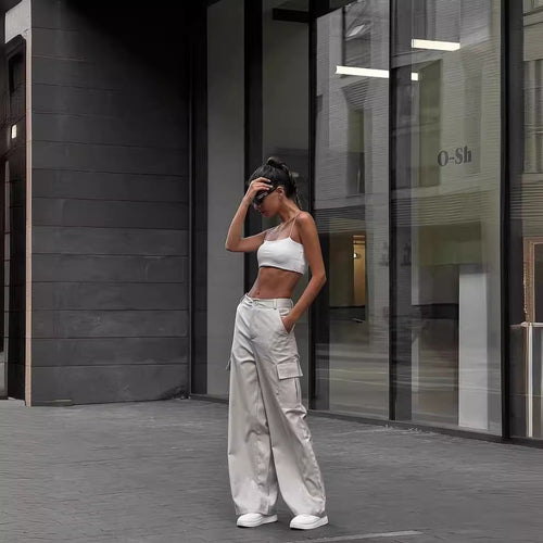 Amarae | Wide cargo pants for women